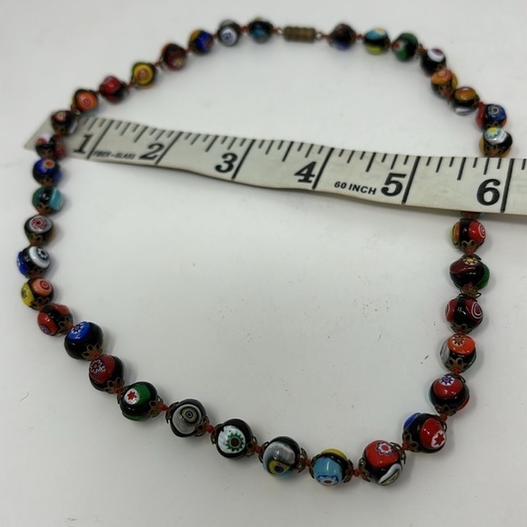 handmade necklace with glass stones worked in Venice Italy - Picture 8 of 10